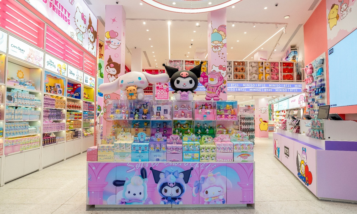 The new flagship features IP collections such as Sanrio, Disney and Barbie.
