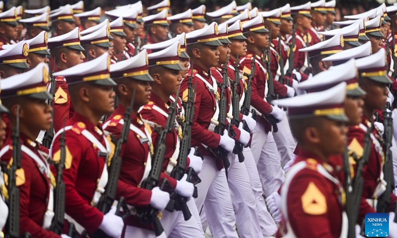 A parade is held to mark the 78th anniversary of Indonesian National Police in Jakarta, Indonesia, July 1, 2024. (Photo: Xinhua)