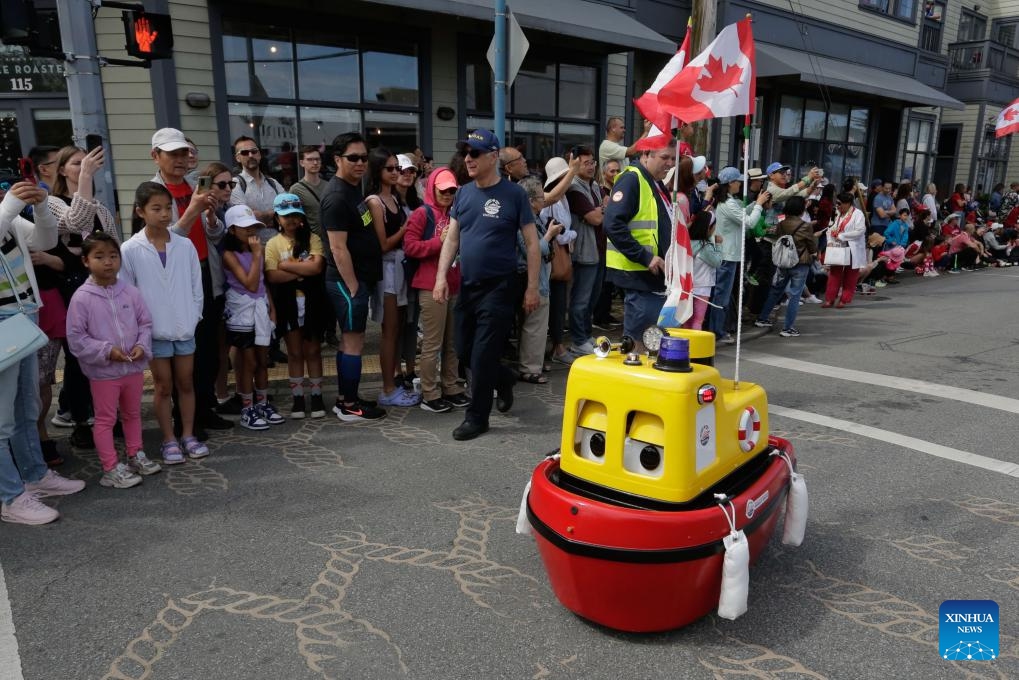 A boat robot is seen during the Canada Day Parade in Richmond, British Columbia, Canada, on July 1, 2024. (Photo: Xinhua)