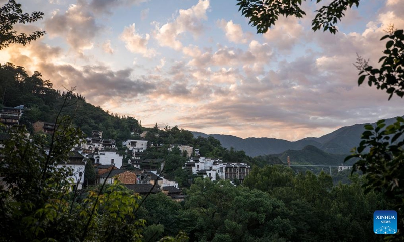 This photo taken on July 4, 2024 shows a view of Huangling Village of Wuyuan County, east China's Jiangxi Province. In recent years, Wuyuan County has been making efforts to promote rural tourism by exploring and utilizing its unique natural resources and traditional culture. Photo: Xinhua