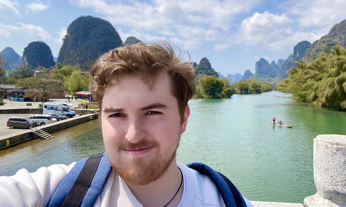 German blogger Mikado poses for a photo in Yangshuo, South China's Guangxi Zhuang Autonomous Region. Photo: Courtesy of Mikado