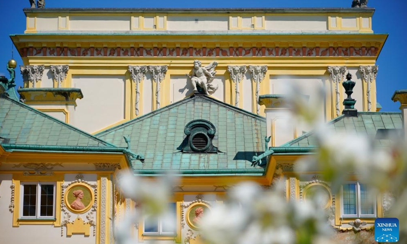 This photo taken on July 13, 2024 shows part of the Wilanow Palace in Warsaw, Poland. Photo by Jaap Arriens/Xinhua)