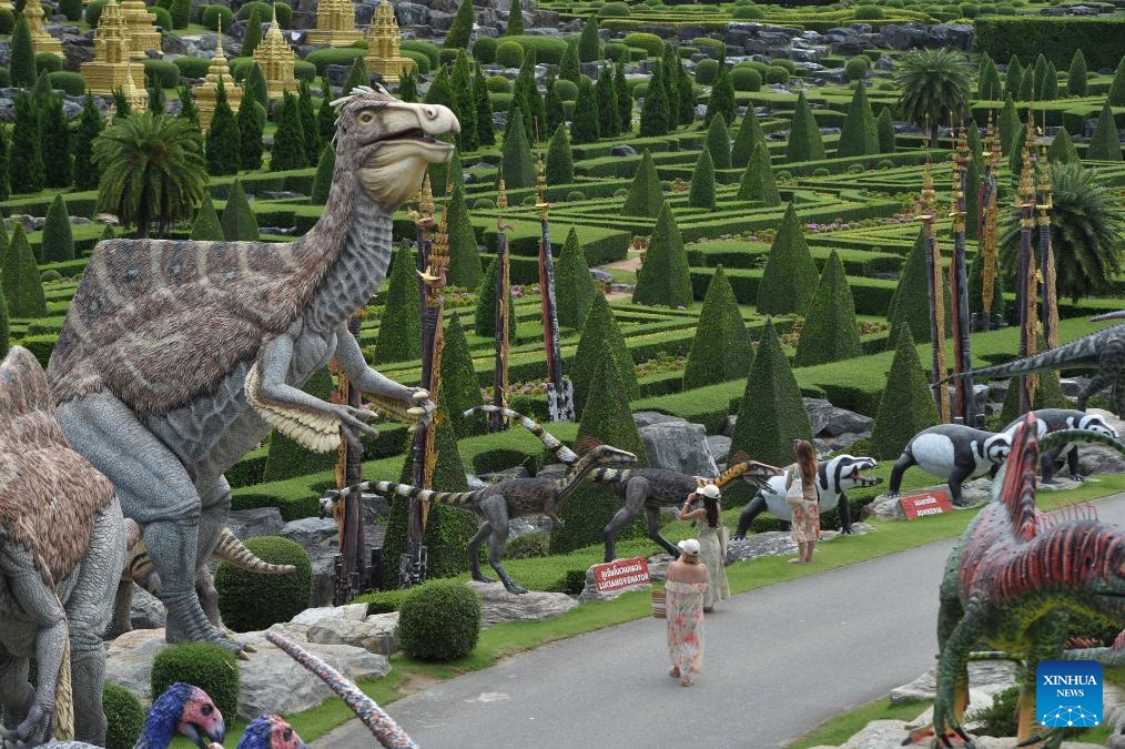 Foreign tourists visit the Nong Nooch Tropical Garden in Pattaya, Thailand, July 17, 2024. Effective on July 15, Thailand expanded its visa-free entry scheme to include citizens from 93 countries and territories, allowing them to stay for up to 60 days without a visa, while those from 31 countries and territories are now eligible for visas on arrival. (Photo: Xinhua)