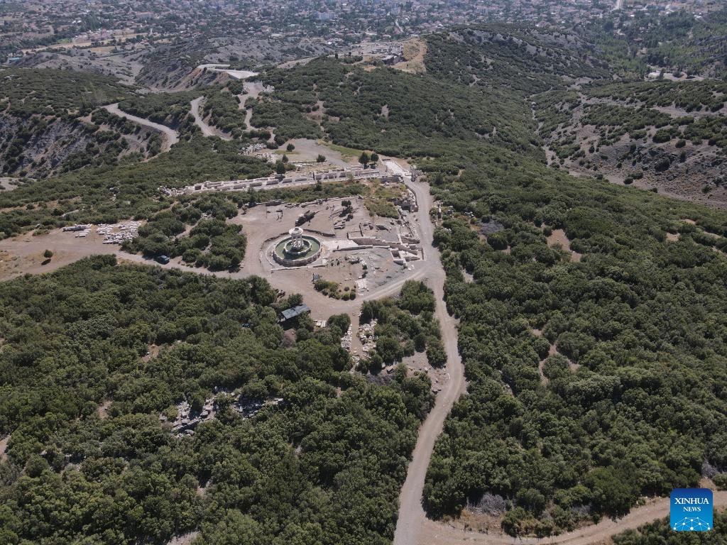 This aerial drone photo taken on July 18, 2024 shows the ancient city of Kibyra in the Golhisar district of Burdur, Türkiye. (Photo: Xinhua)