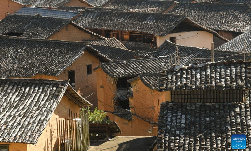 This photo taken on July 18, 2024 shows a view of Songzhuang Village in Songyang County, east China's Zhejiang Province. Nestled in the mountains, Songzhuang Village of Songyang County boasts a history of over 600 years and preserves many traditional residences. In recent years, local government has renovated old houses and ancient paths and introduced new business forms to attract young talents to start their businesses there. (Photo: Xinhua)