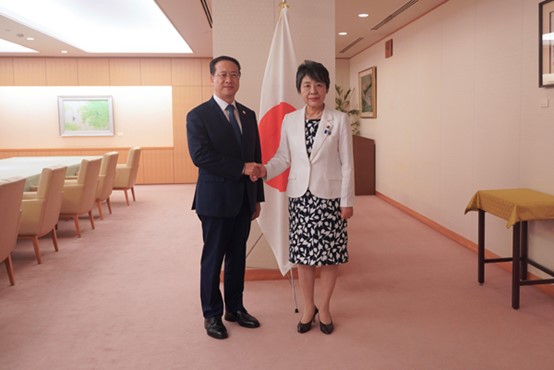 Vice Foreign Minister Ma Zhaoxu meets with Japanese Foreign Minister Yoko Kamikawa, on July 23, 2024. Photo: Chinese Foreign Ministry