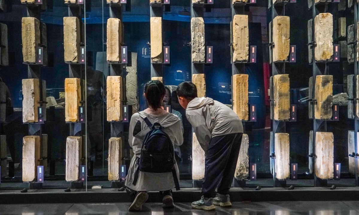 Visitors explore an exhibition at the Nanjing City Wall Museum in Nanjing, East China's Jiangsu Province, on July 23, 2024. Opened in 2021, the museum showcases the historic and cultural value of the Nanjing city wall from various aspects. Photo: IC