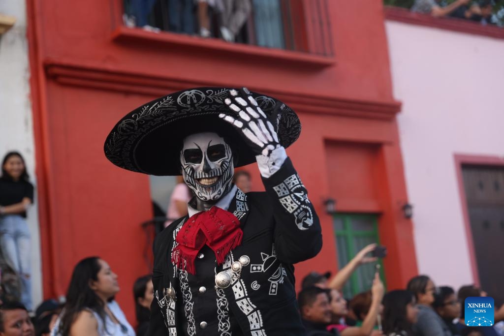 People take part in Guelaguetza in Oaxaca City, Mexico, July 20, 2024. Guelaguetza is an annual showcase of the indigenous cultures of Mexico, featured by traditional music, dance, and food. (Photo: Xinhua)