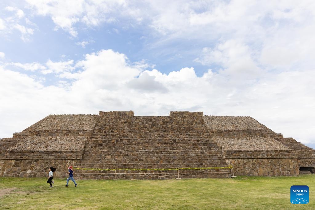 This photo taken on July 21, 2024 shows the remains in Monte Alban, Mexico. Founded around 500 B.C., Monte Alban is a large archaeological site about 10 kilometers away from Oaxaca City. It was listed as a UNESCO World Heritage Site in 1987. (Photo: Xinhua)