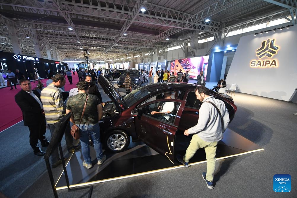 People visit an automotive industry exhibition in Tehran, Iran, July 23, 2024. An auto show was held here from July 20 to 23. (Photo: Xinhua)