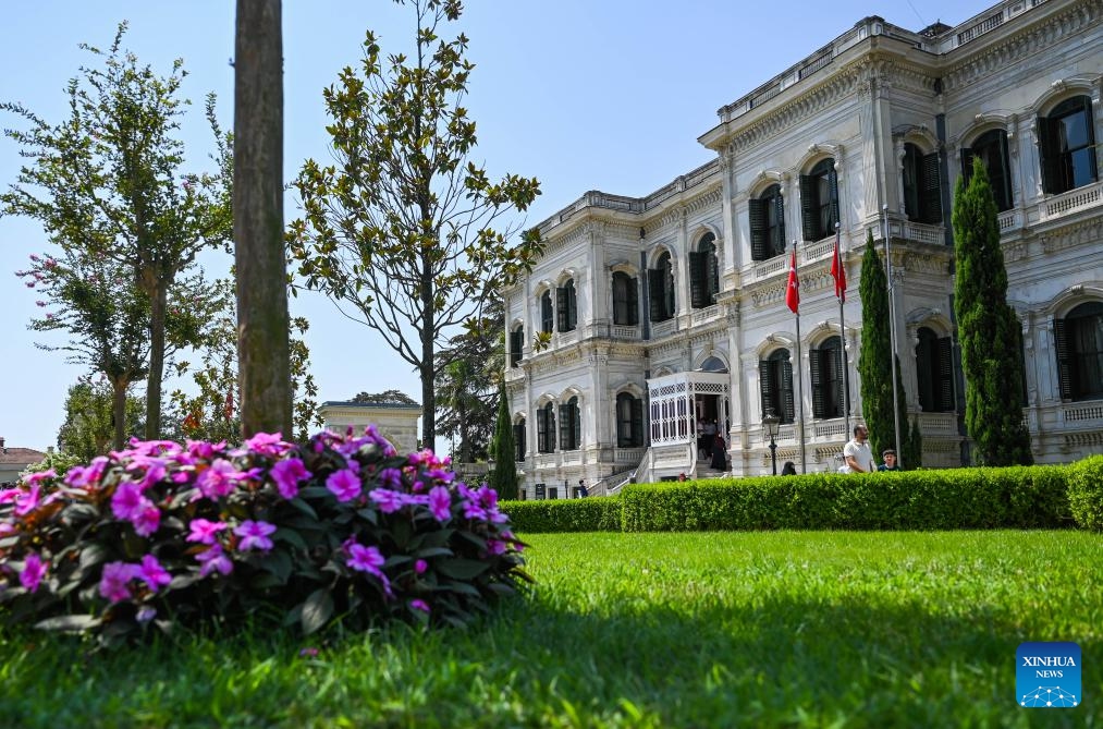 This photo taken on July 23, 2024 shows a view of Yildiz Palace in Istanbul, Türkiye. After six years of restoration, Yildiz Palace in Istanbul, the final imperial governance venue of the Ottoman Empire, reopened its doors to visitors on July 19. Yildiz Palace was constructed in 1880 and expanded with additional venues and pavilions, sprawling across hills and valleys along the shores of the Bosphorus Strait. (Photo: Xinhua)