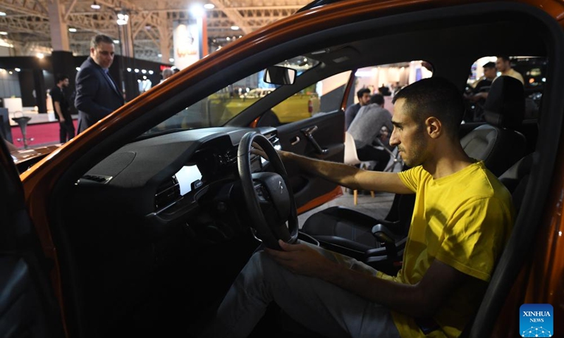 People visit an automotive industry exhibition in Tehran, Iran, July 23, 2024. An auto show was held here from July 20 to 23. (Photo: Xinhua)