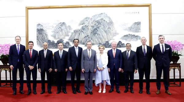 Chinese Foreign Minister Wang Yi met with a delegation of the board of directors of the US-China Business Council on July 22,<strong></strong> 2024.