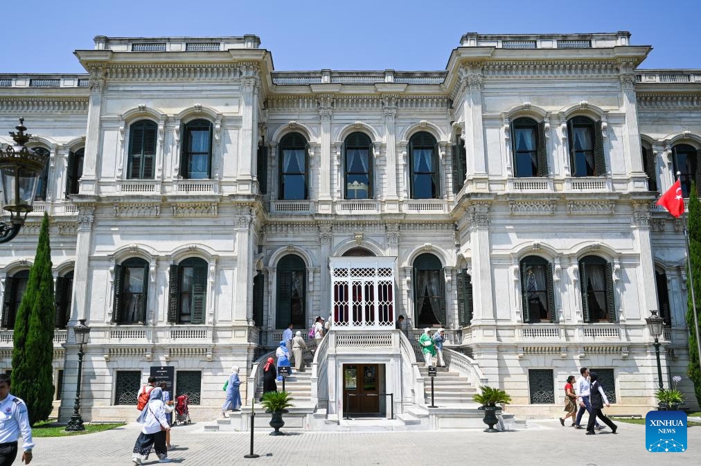 This photo taken on July 23, 2024 shows a view of Yildiz Palace in Istanbul, Türkiye. After six years of restoration, Yildiz Palace in Istanbul, the final imperial governance venue of the Ottoman Empire, reopened its doors to visitors on July 19. Yildiz Palace was constructed in 1880 and expanded with additional venues and pavilions, sprawling across hills and valleys along the shores of the Bosphorus Strait. (Photo: Xinhua)