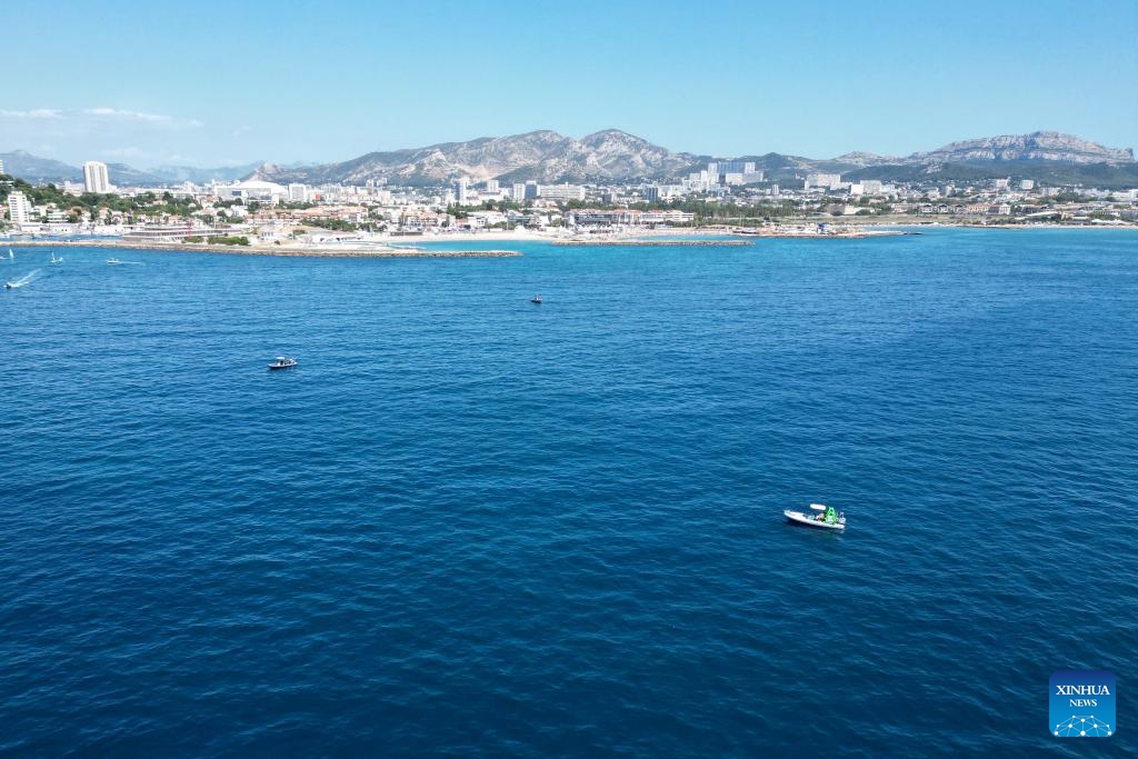 This photo taken on July 25, 2024 shows a view of the Roucas Blanc Marina in Marseille, southern France, ahead of the Paris 2024 Olympic Games. (Photo: Xinhua)