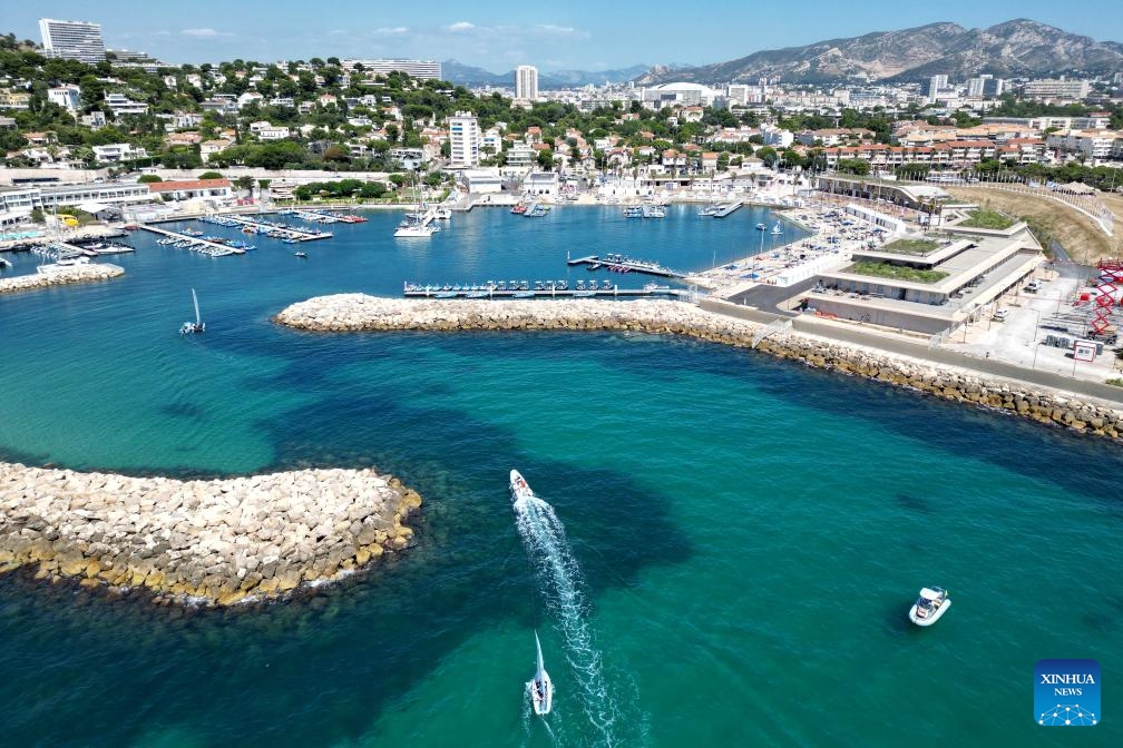 This photo taken on July 25, 2024 shows a view of the Roucas Blanc Marina in Marseille, southern France, ahead of the Paris 2024 Olympic Games. (Photo: Xinhua)