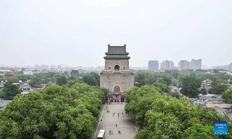 The Bell Tower is pictured in Beijing, capital of China, on July 16, 2024. Photo: Xinhua