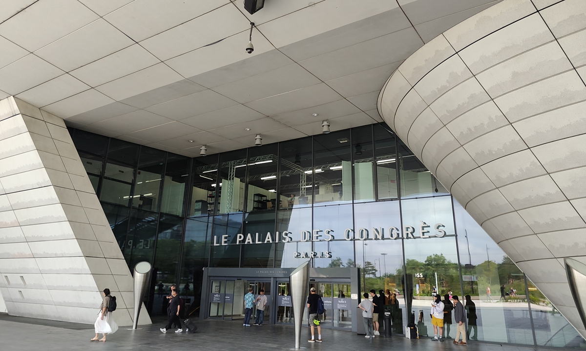 A gate to the Main Press Center of the Paris Olympic   Photo: Zhang Zhen/GT