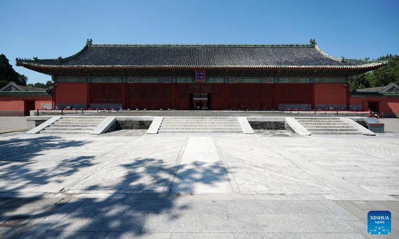 The worship hall of the Temple of Agriculture is pictured in Beijing, capital of China, on July 17, 2024. Photo: Xinhua