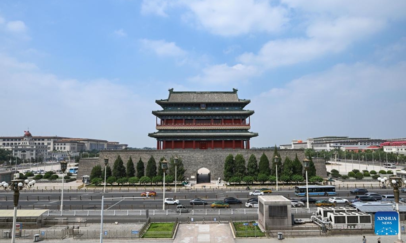 The Zhengyang Gate is pictured from its arrow tower in Beijing, capital of China, July 21, 2024. Photo: Xinhua