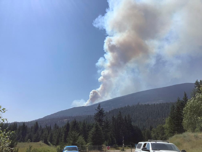 Smoke billows from wildfires at Mulvey Creek, southeast of British Columbia, Canada, July 23, 2024. (BC Wildfire Service/Handout via Xinhua)