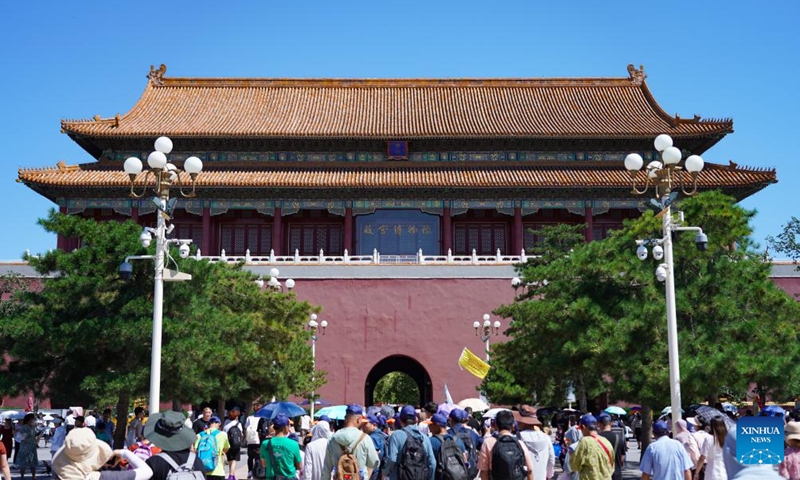 This photo taken on July 17, 2024 shows the Duanmen Gate, or the north entrance to the Forbidden City in Beijing, capital of China. Photo: Xinhua