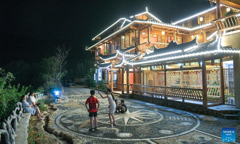 Children play at an ecological park in Longli County, southwest China's Guizhou Province, July 26, 2024. During summer vacation, Longli County has become a popular destination for tourists to escape the sweltering summer heat. In recent years, local authorities have promoted the upgrading of the rural tourism, which attracts more tourists to visit. Photo: Xinhua