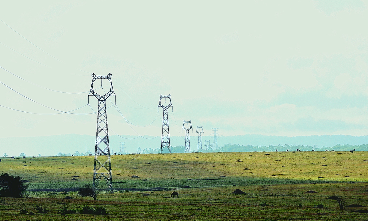 Picture shows the 150kV transmission line and towers of CNI22's national power grid project in Timor-Leste. Photo: Courtesy of CNI22