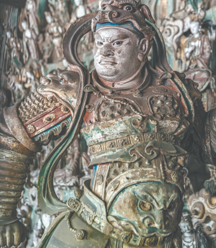 A statue in the Shuanglin Temple in Pingyao, North China’s Shanxi Province Photo: Li Hao/GT