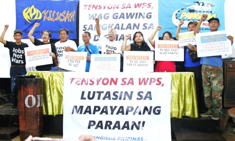 Philippine fishermen and environmental groups voice opposition to US military bases in the Philippines, warning risks and poxy wars, at a forum on July 30, 2024. Photo: Courtesy of PANGISDA Pilipinas 