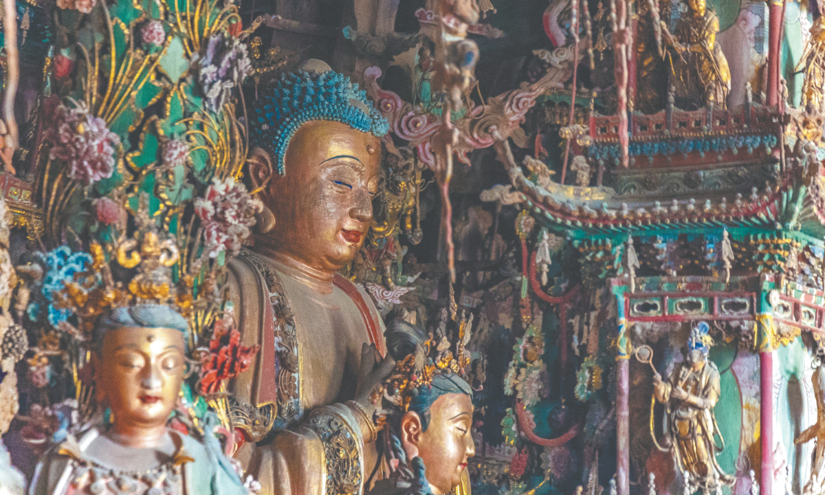 Buddha statues inside the Xiao Xi Tian Temple, a historical site from the Ming Dynasty (1368-1644), in Xixian county, North China's Shanxi Province Photo: Li Hao/GT