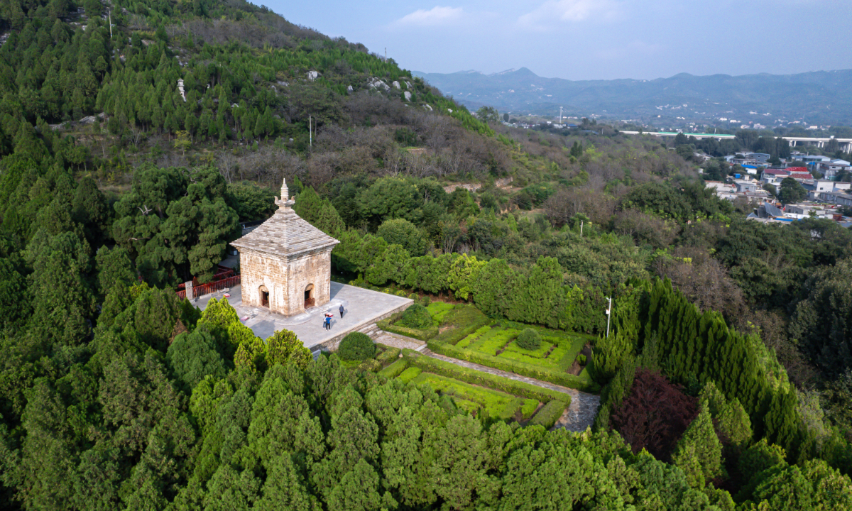 The Four Gates Pagoda, built during the Sui Dynasty (581–618), in Jinan, East China’s Shandong Province Photo: VCG