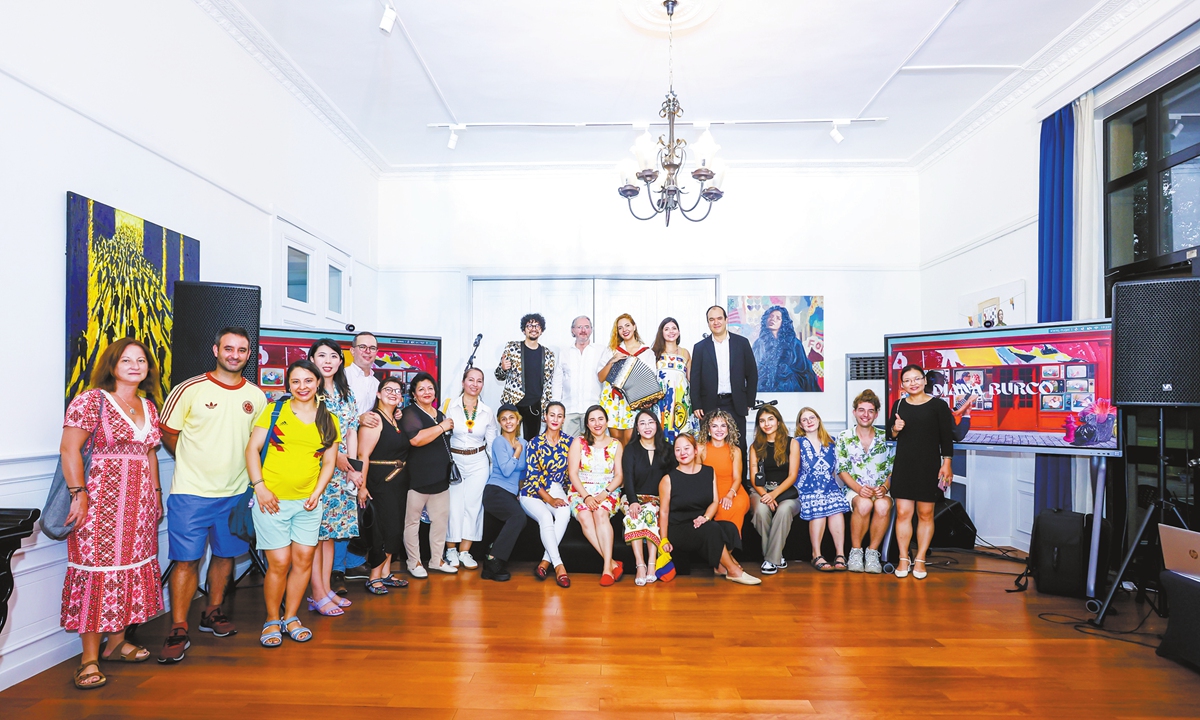 A group photo at the concert on July 29 Photo: Courtesy of Embassy of Colombia in China