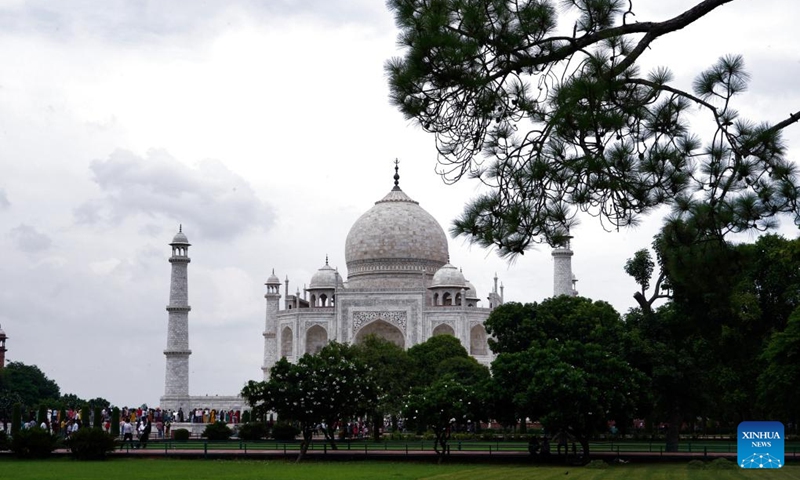 This photo taken on Aug. 3, 2024 shows the Taj Mahal in Agra, Uttar Pradesh, India. The Taj Mahal, a UNESCO world heritage site located in India's northern state of Uttar Pradesh, is one of the world's leading tourist attractions. Photo: Xinhua