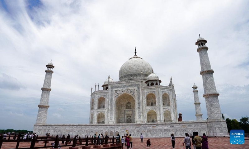 This photo taken on Aug. 3, 2024 shows the Taj Mahal in Agra, Uttar Pradesh, India. The Taj Mahal, a UNESCO world heritage site located in India's northern state of Uttar Pradesh, is one of the world's leading tourist attractions. Photo: Xinhua