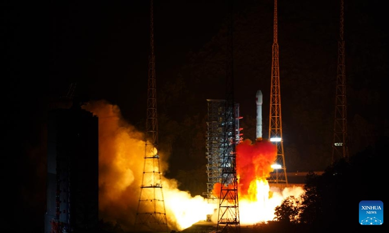 A Long March-3B carrier rocket carrying a new high-orbit internet-services satellite blasts off from the Xichang Satellite Launch Center in southwest China's Sichuan Province, Aug. 1, 2024. Photo: Xinhua