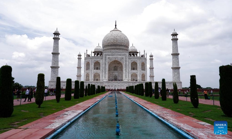 This photo taken on Aug. 3, 2024 shows the Taj Mahal in Agra, Uttar Pradesh, India. The Taj Mahal, a UNESCO world heritage site located in India's northern state of Uttar Pradesh, is one of the world's leading tourist attractions. Photo: Xinhua