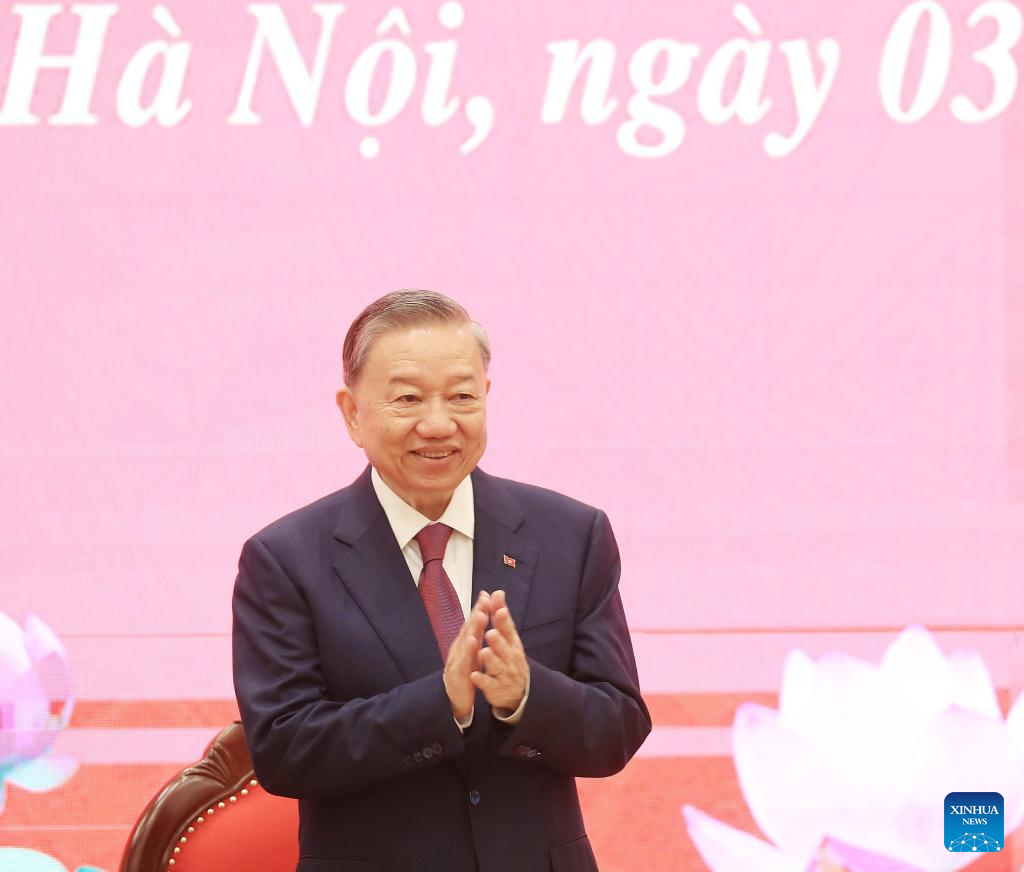 To Lam attends a press conference in Hanoi, Vietnam on Aug. 3, 2024. The Communist Party of Vietnam (CPV) has elected To Lam as general secretary of the CPV Central Committee, according to a statement on Saturday. Photo: Xinhua