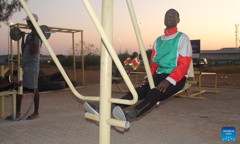 People exercise at a free outdoor gym in Francistown, Botswana, July 21, 2024. Photo: Xinhua