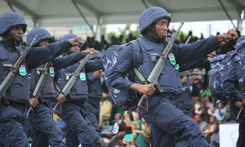 Beninese soldiers take part in a parade marking the 64th anniversary of Benin's independence in Cotonou, Benin, on Aug. 1, 2024. Photo: Xinhua