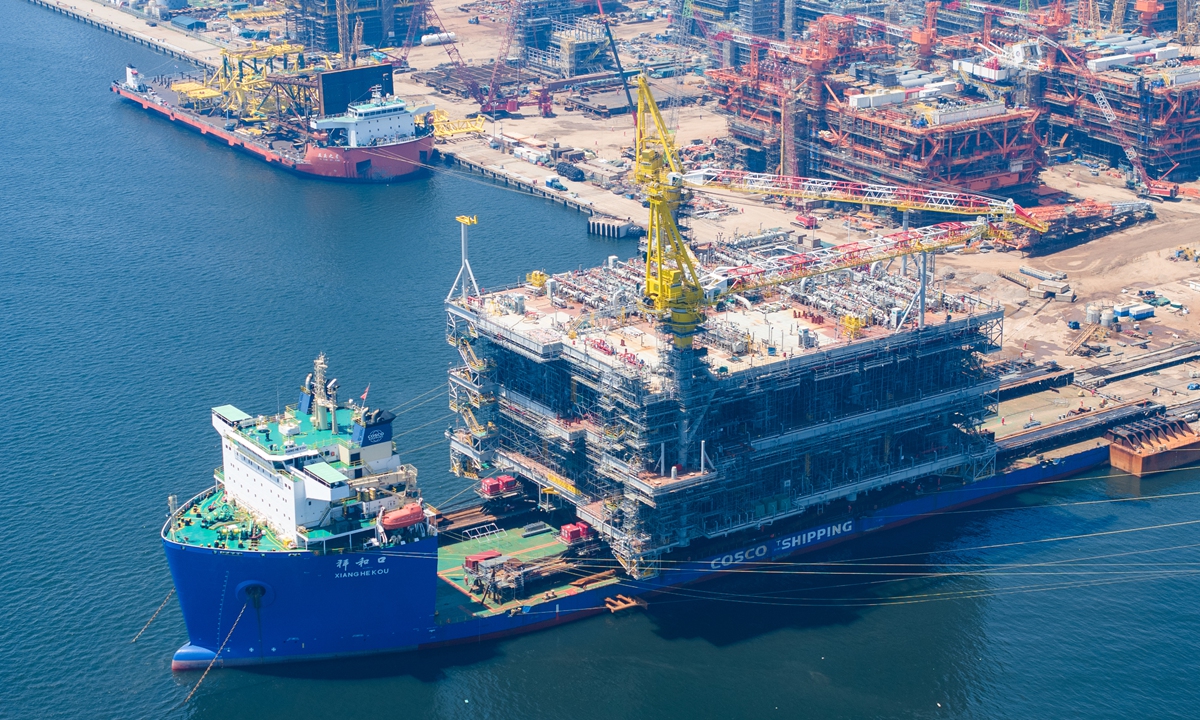 The Marjan oil and gas collection and transportation platform Photo: Courtesy of CNOOC