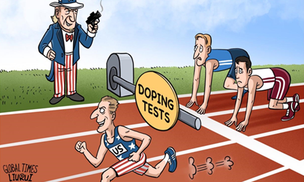 US avoids doping tests   Illustration: Liu Rui/Global Times