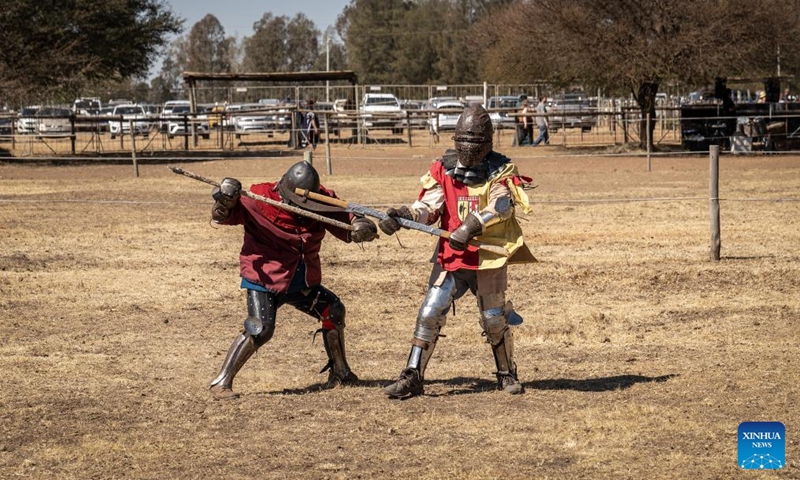 People in costumes perform during a medieval fantasy fair in Benoni of Gauteng, South Africa, Aug. 10, 2024. Photo: Xinhua