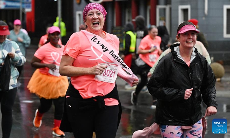 Participants run during the women's race in Cape Town, South Africa, Aug. 9, 2024. A women's race took place on Friday here to celebrate the country's Women's Day. Photo: Xinhua