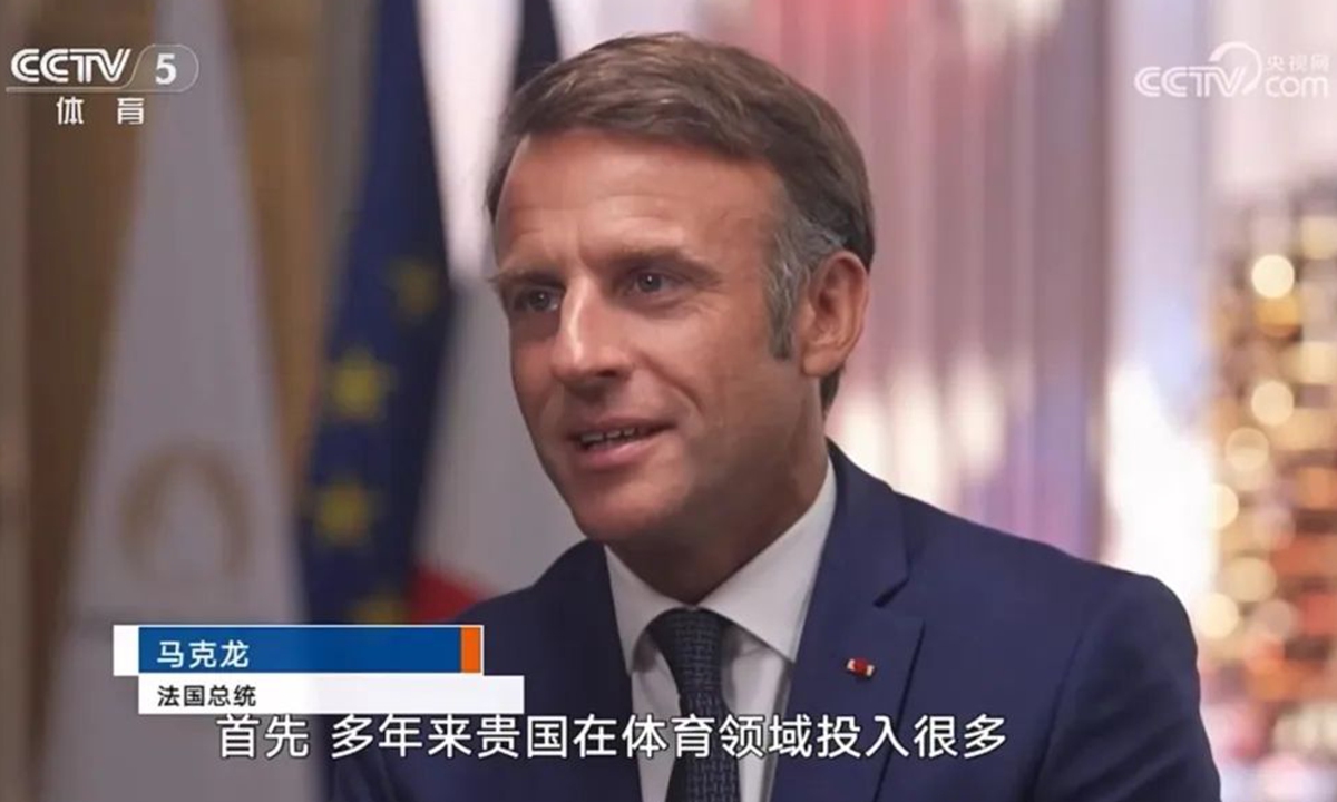 French President Macron congratulates Chinese athletes for Paris Olympic success