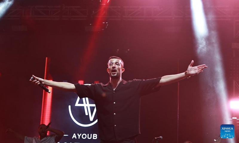 A musician performs during the 3rd edition of Rab'Africa Festival in Rabat, Morocco, Aug. 9, 2024. Photo: Xinhua