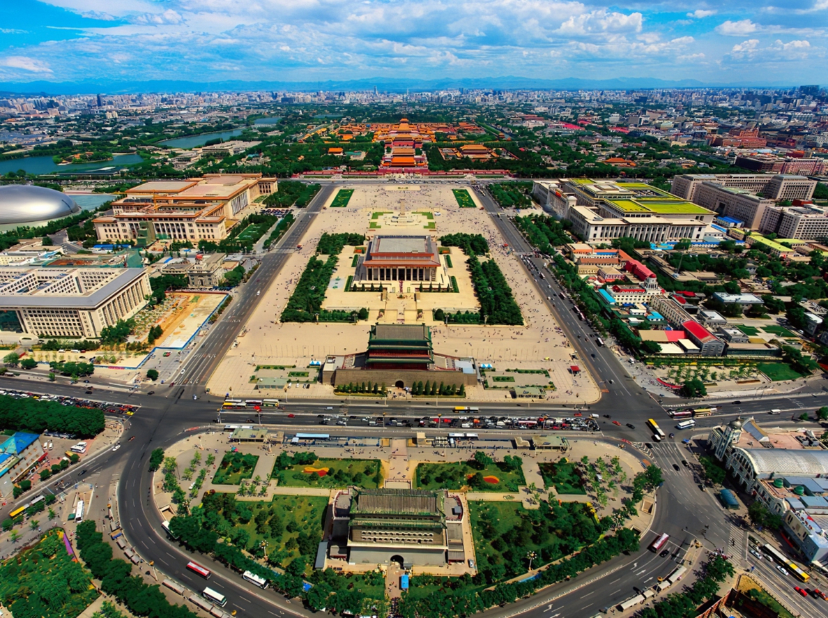 A bird's-eye view of the Beijing Central Axis <strong></strong>Photo: Beijing Central Axis World Heritage Application and Protection Office