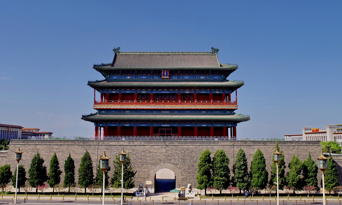 The Zhengyang Gate Photo:  Beijing Central Axis World Heritage Application and Protection Office