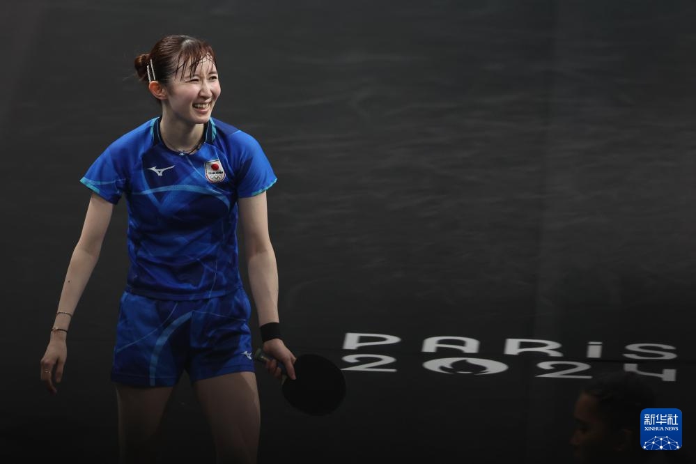 Japanese table tennis player Hina Hayata at the Paris 2024 Olympic Games. Photo: Xinhua