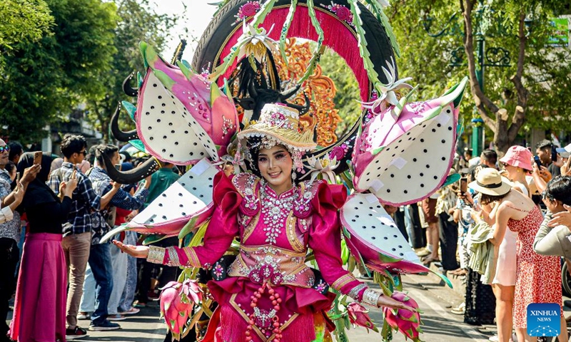 People participate in a cultural carnival to celebrate the 79th Independence Day in Yogyakarta, Indonesia, Aug. 17, 2024. Indonesia celebrated its 79th Independence Day on Saturday. Photo: Xinhua